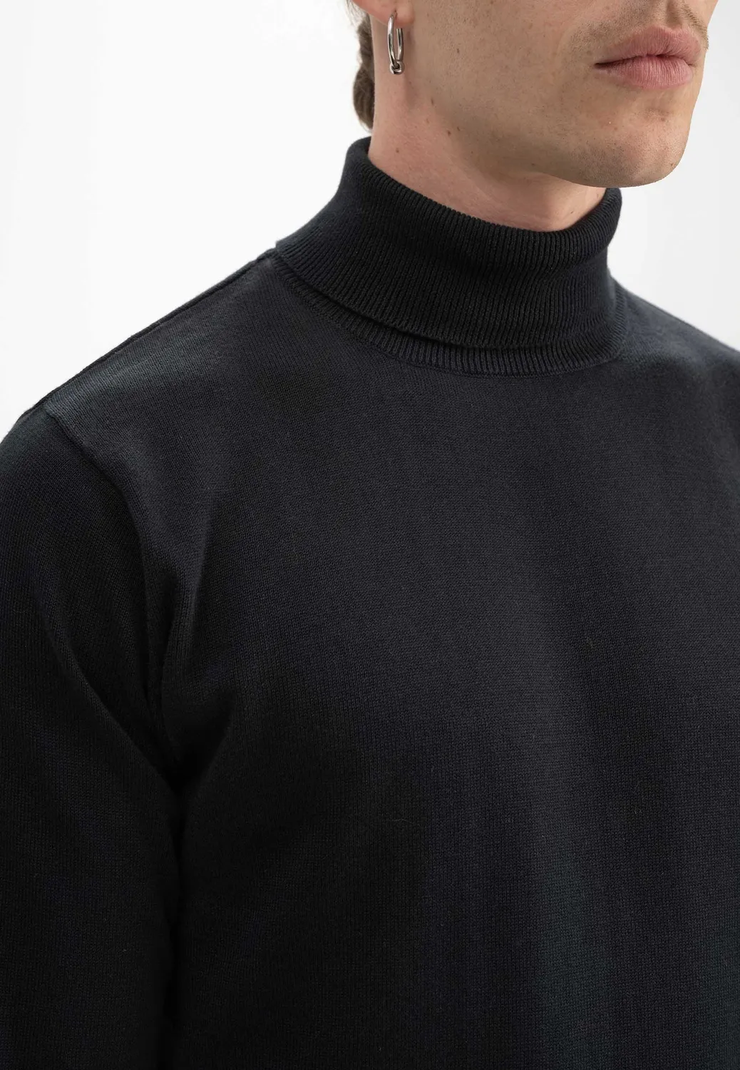 MELA KANJA Feinstrick Rollkragenpullover mushroom