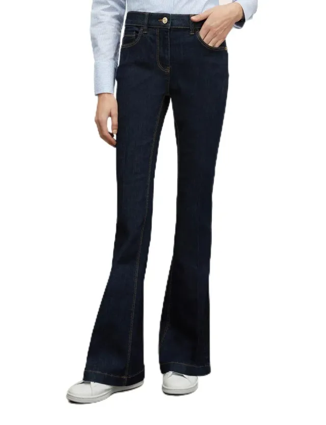 motivi Bianca Flare-Jeans Push-up dunkelblau