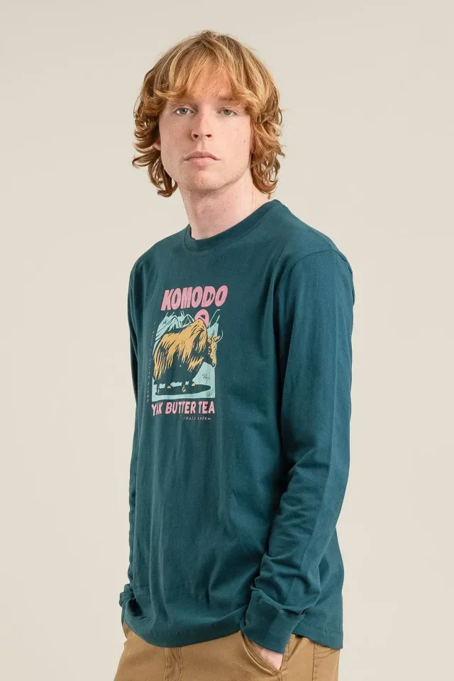 Komodo Yak T-Shirt petrol Bio-Baumwolle