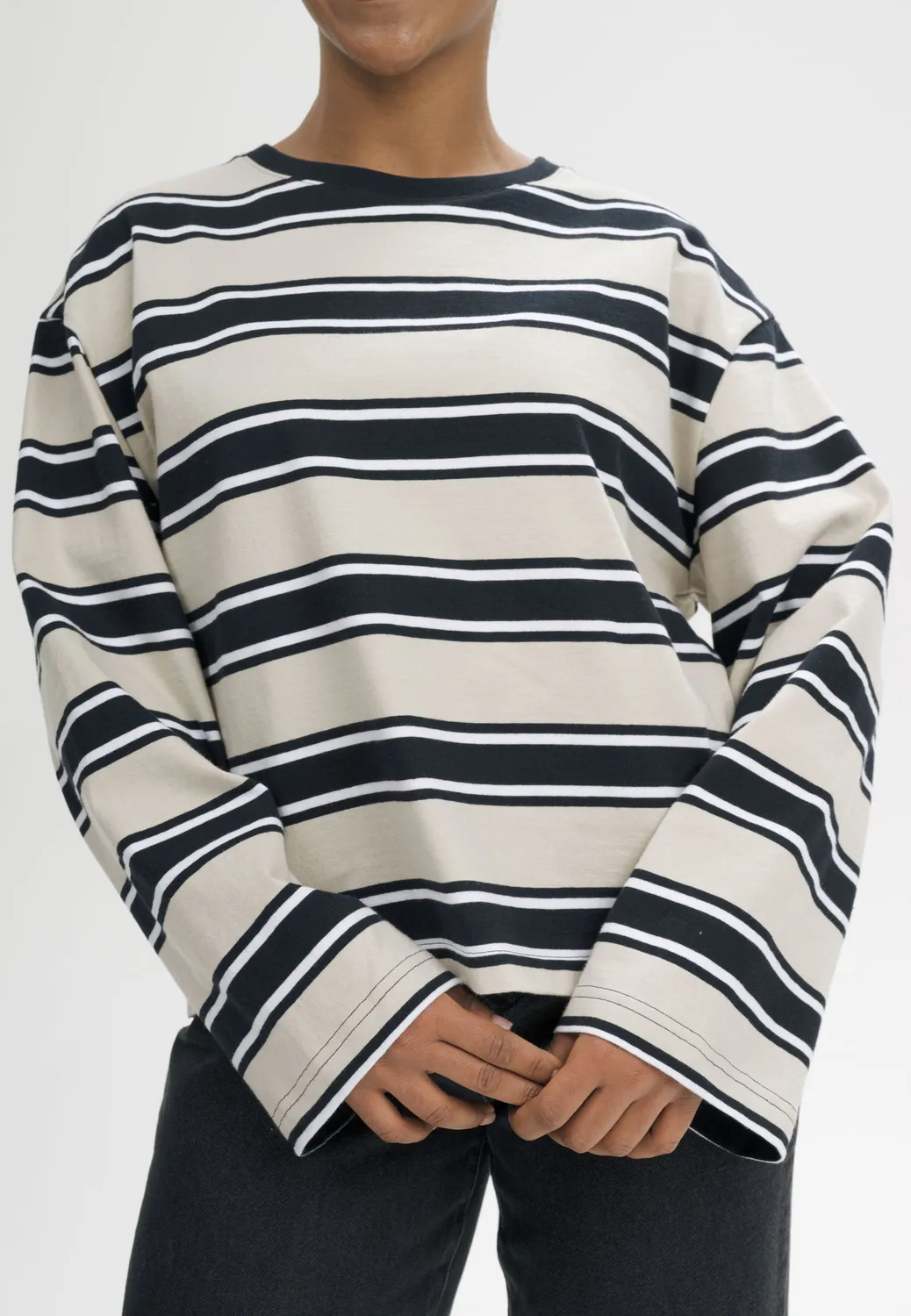 MELA SANGEETHA Langarmshirt navy birke gestreift