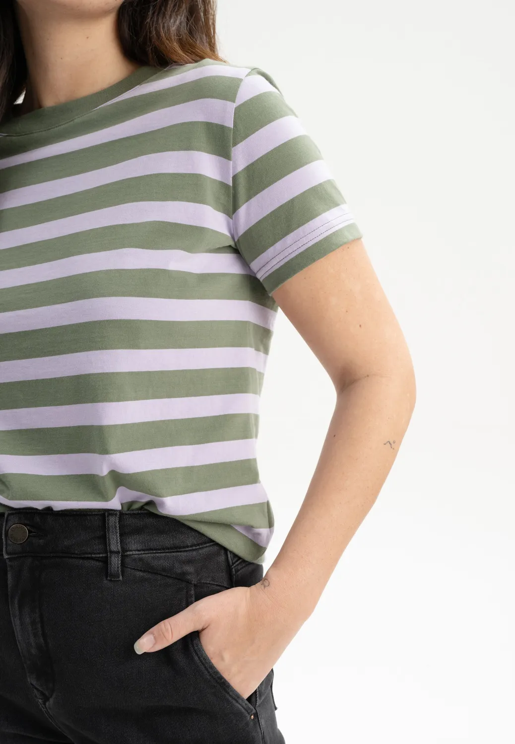 MELA KHIRA Stripes T-Shirt marmeladen streifen Bio-Jersey
