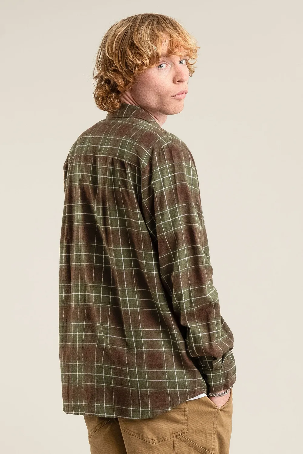Komodo Santi Hemd Grün M Flanell Biobaumwolle