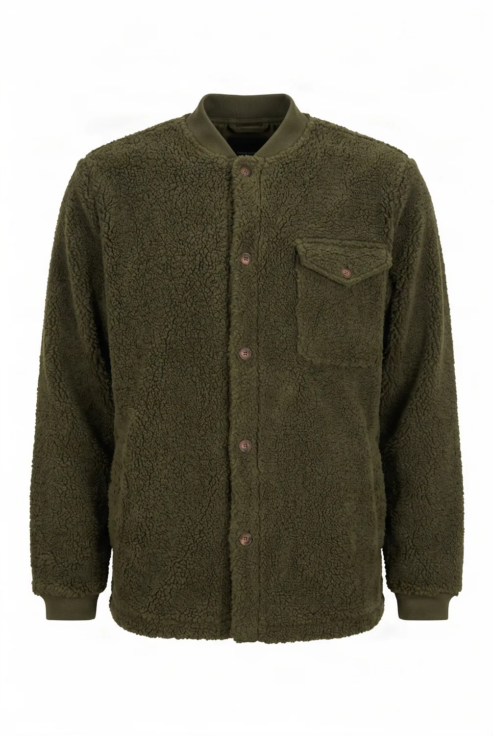 Komodo Cole Overshirt Fleecehemd Khaki recycelt