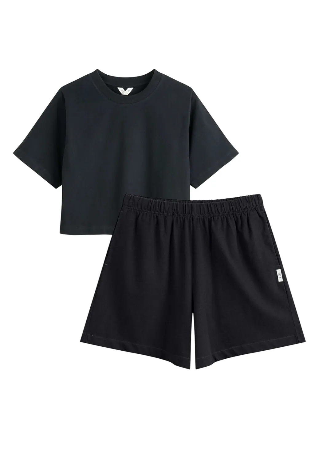 MELA JOSHNA JIVIKA Set Cropped T-Shirt Shorts Bio