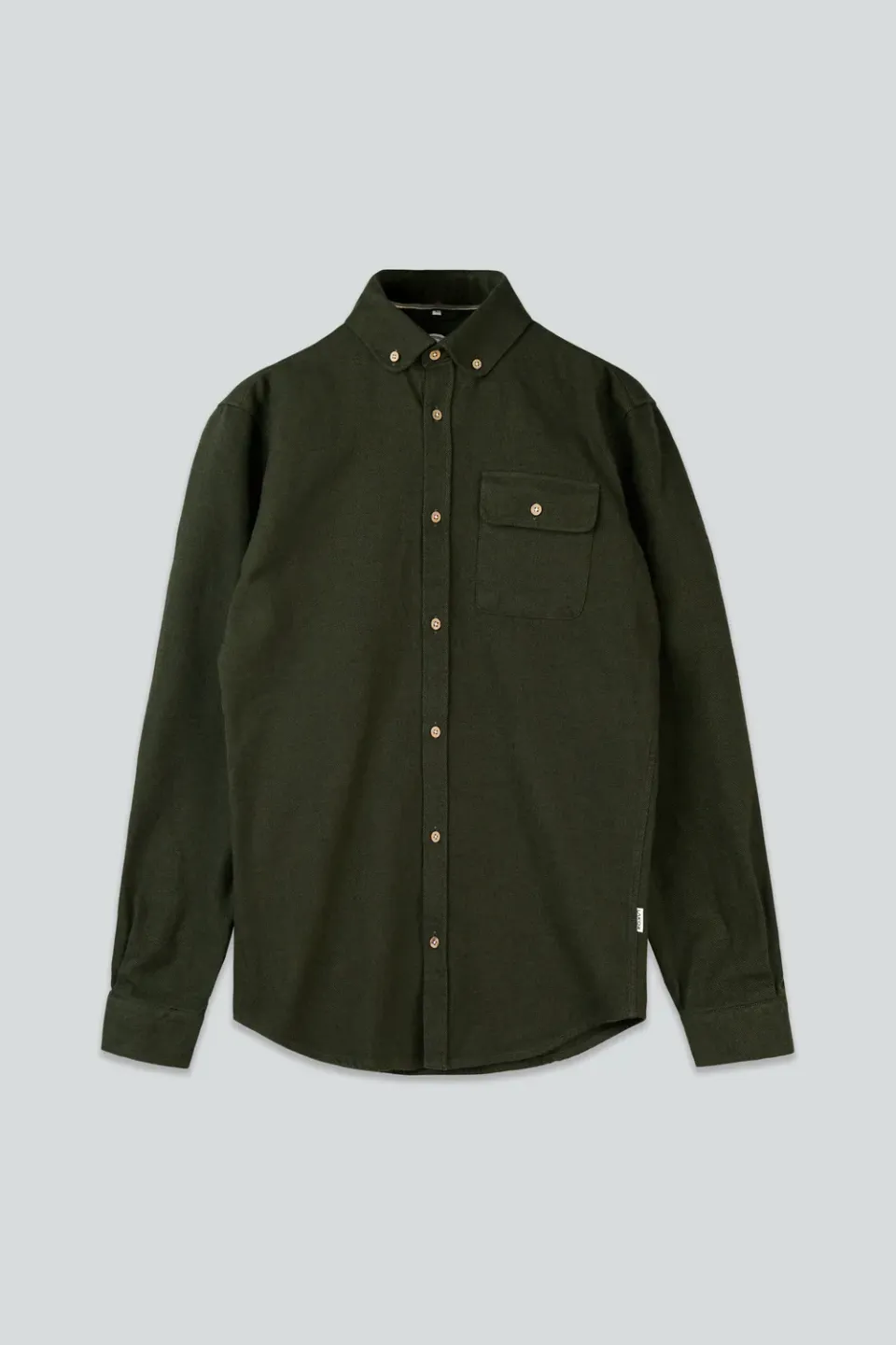 LAKOR Moss Shirt Hemd Rifle Green aus Bio-Baumwolle