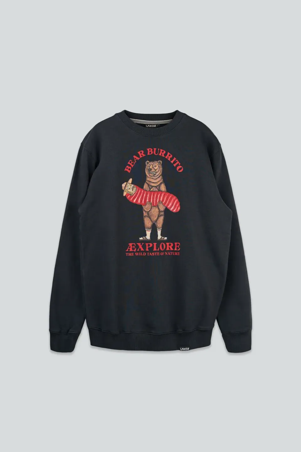 LAKOR Bear Burrito Crewneck Moonless Night Bio-Baumwolle