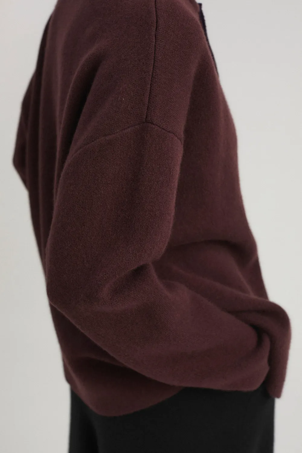 Oyuna Wind Jacke Carob Ink Kaschmir-Jacke relaxed