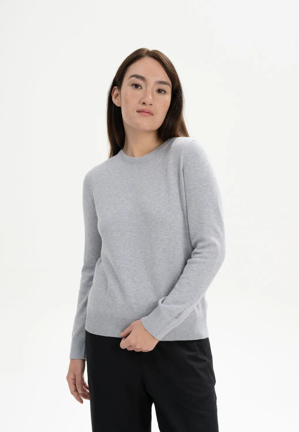 MELA DHANA Pullover schwarz Feinstrick Bio