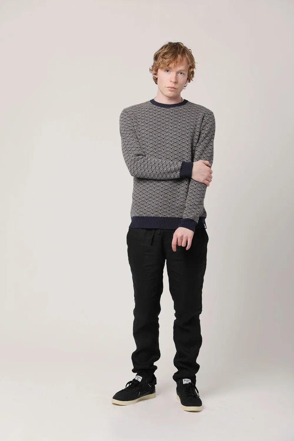 KOMODO HAKKU Pullover Navy Herren Bio-Baumwolle