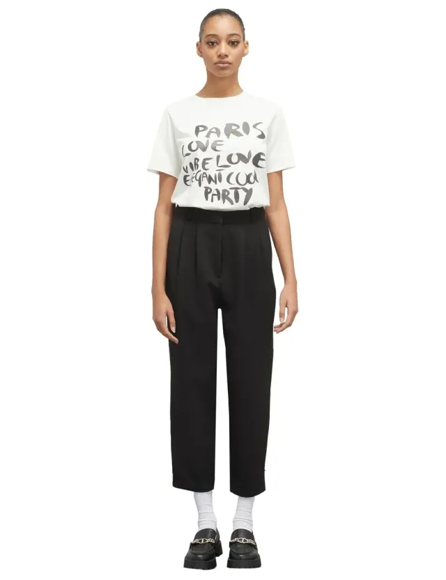 Motivi T-Shirt mit Aufdruck Shirt Baumwolle Boxy