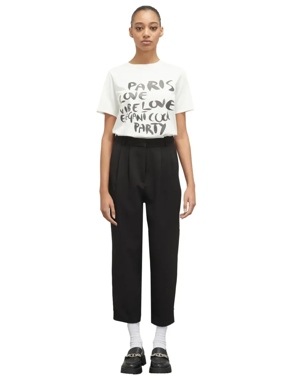 Motivi T-Shirt mit Aufdruck Shirt Baumwolle Boxy
