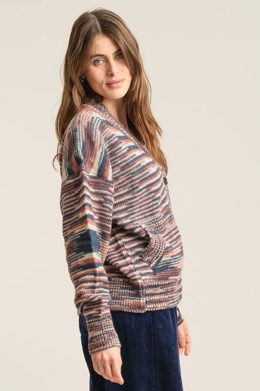 KOMODO HOPE Lambswool Cardigan Strickjacke Rosa Lammwolle