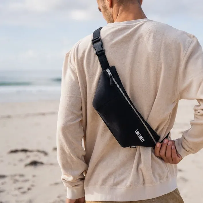 Langbrett Bauchtasche Wetsuit-Recycling schwarz Neopren
