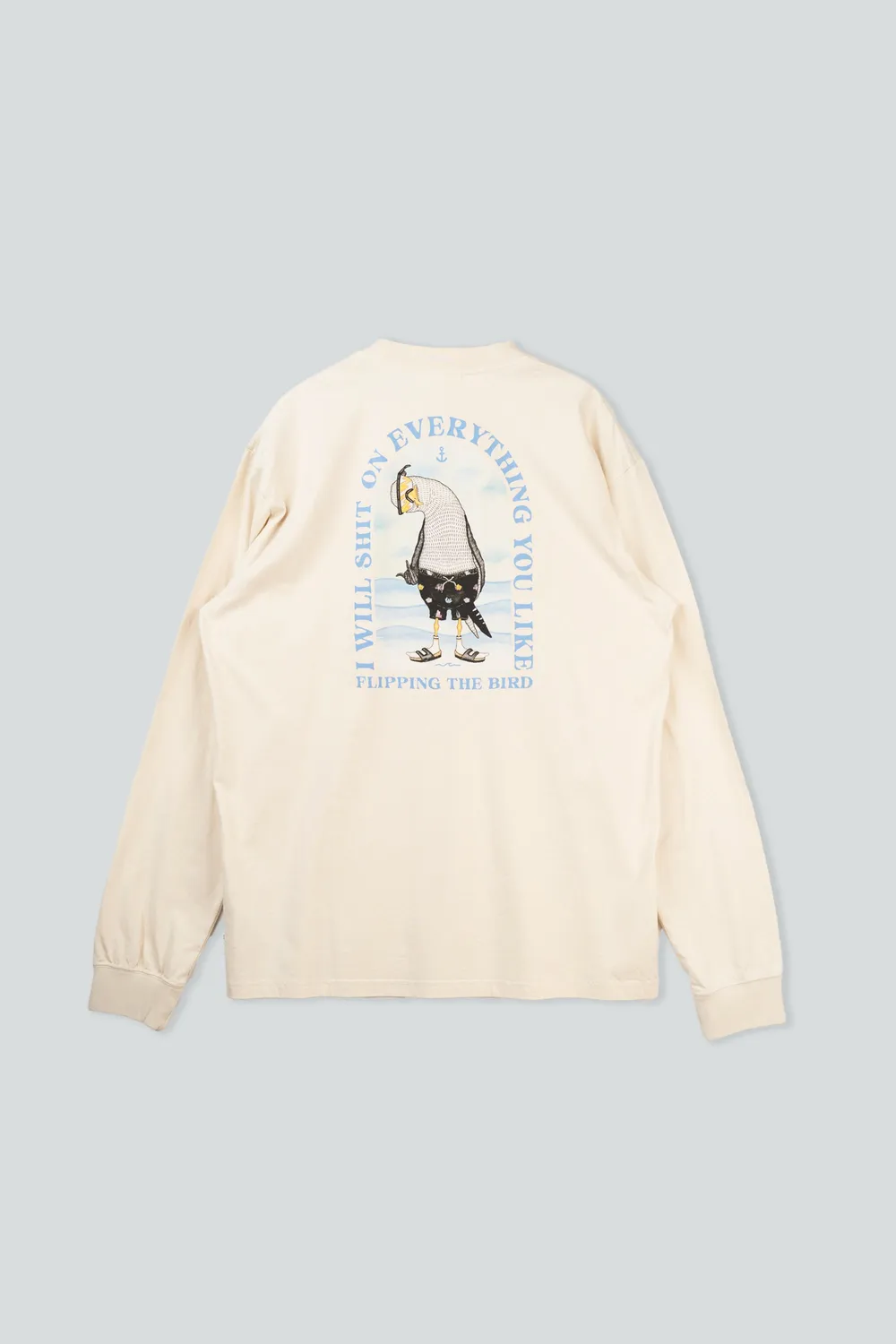 LAKOR Back Flipping Boxfit Langarmshirt Rainy Day