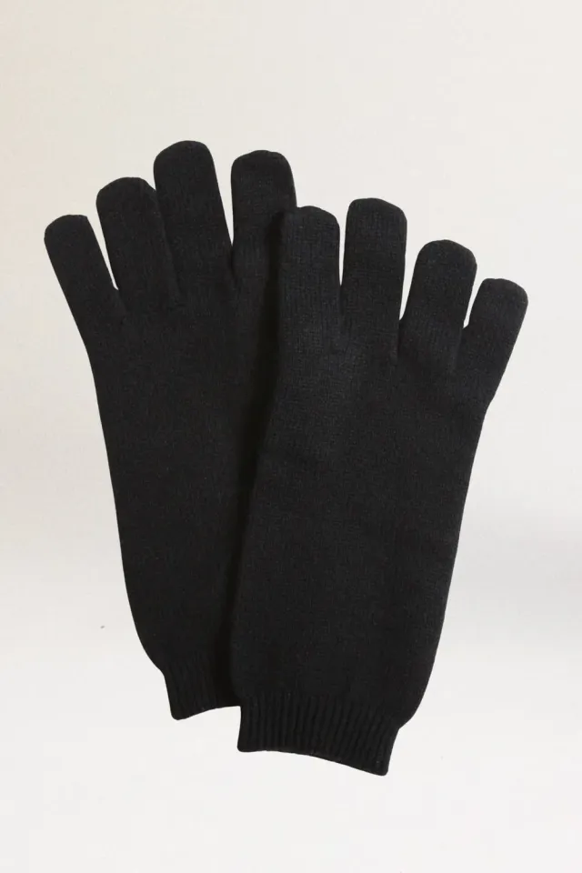Oyuna Palm Handschuhe Schwarz aus Strick