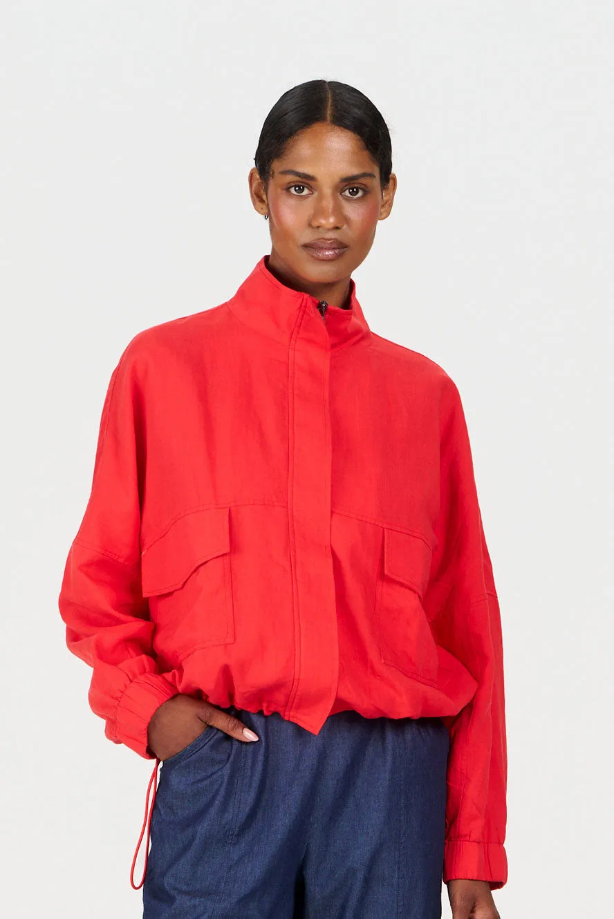Komodo Koko Jacke Koralle Tencel-Leinen Damen