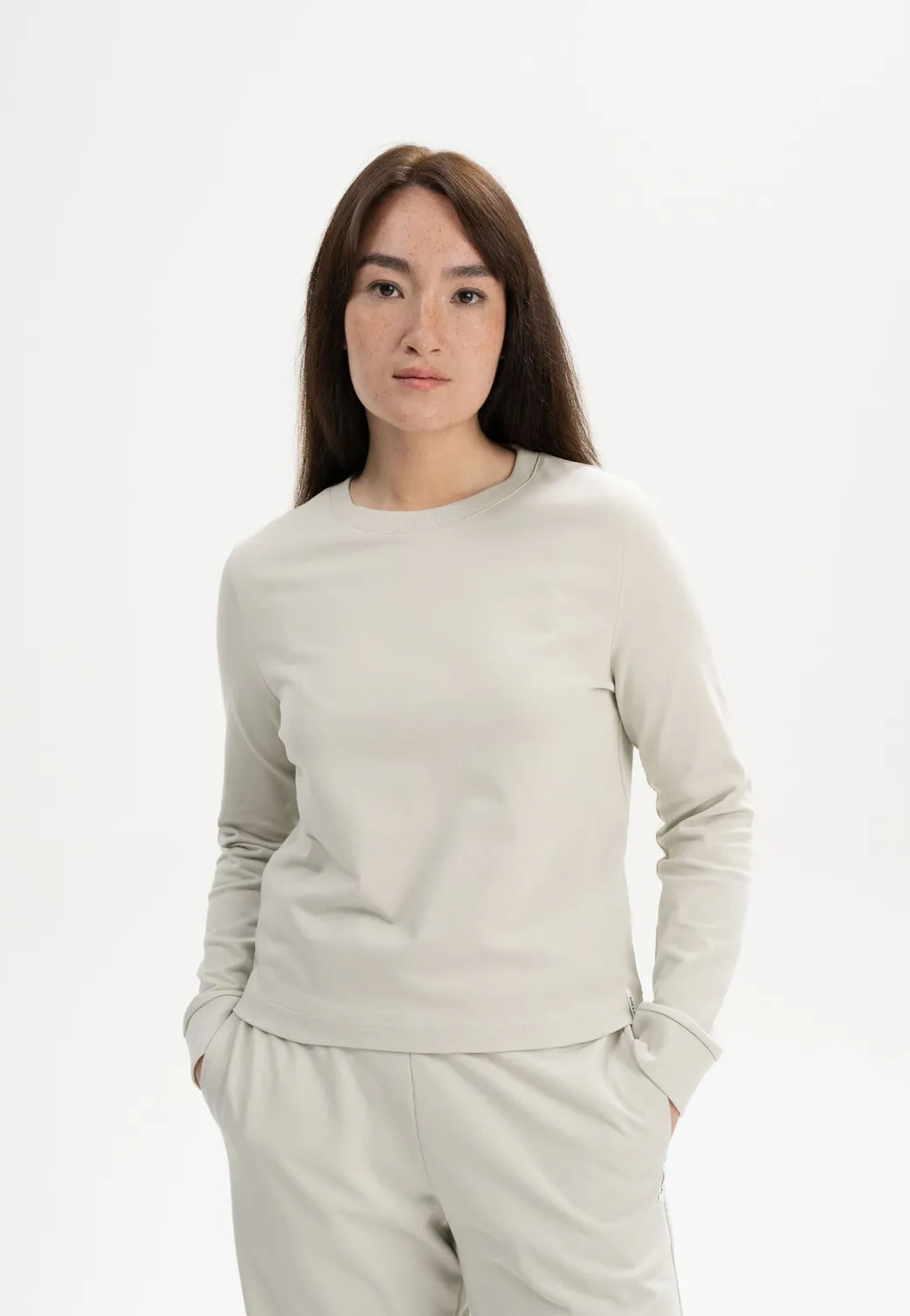 MELA AASTHA Langarmshirt tiefsee aus Bio-Baumwolle