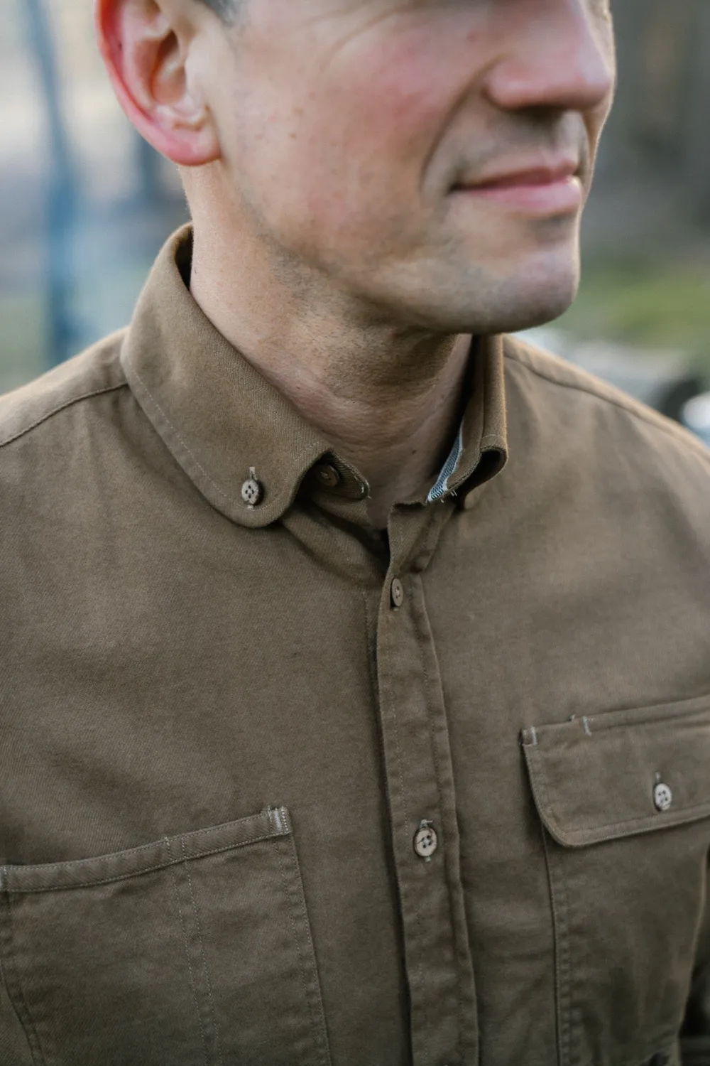 LAKOR Moleskin Shirt Hemd Kangaroo Bio-Baumwolle Brusttaschen