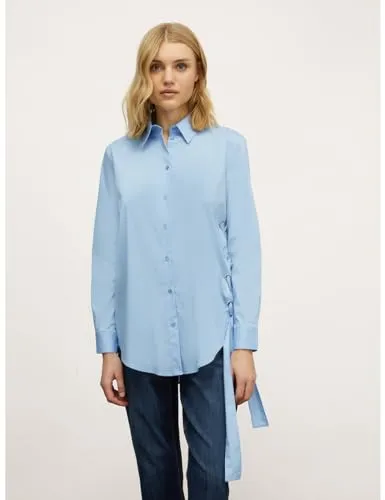 Motivi Oversize-Hemd hellblau Flechtwerk 46