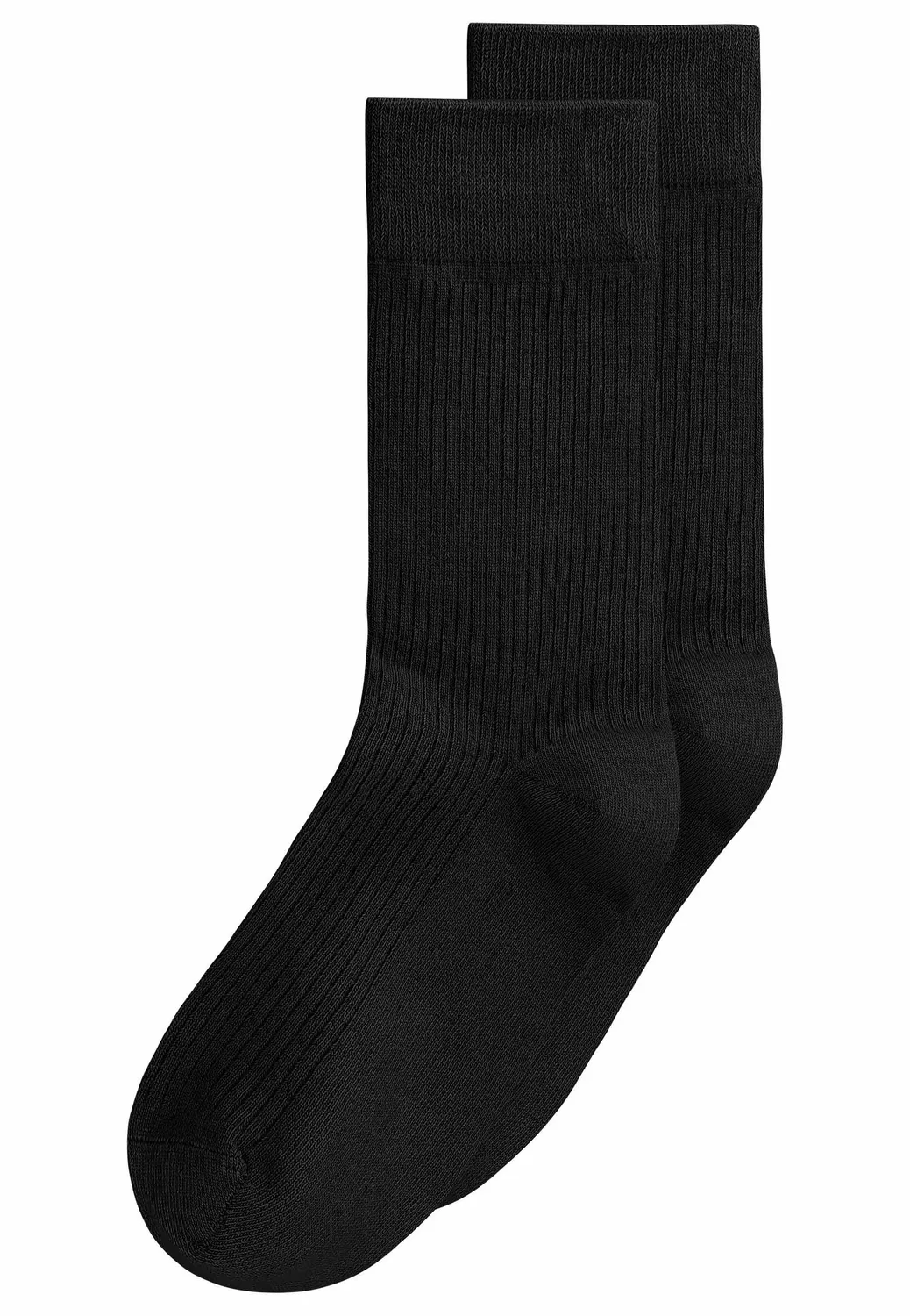 MELA Gerippte Socken 2 Paare weiß 39-42 Bio-Baumwolle