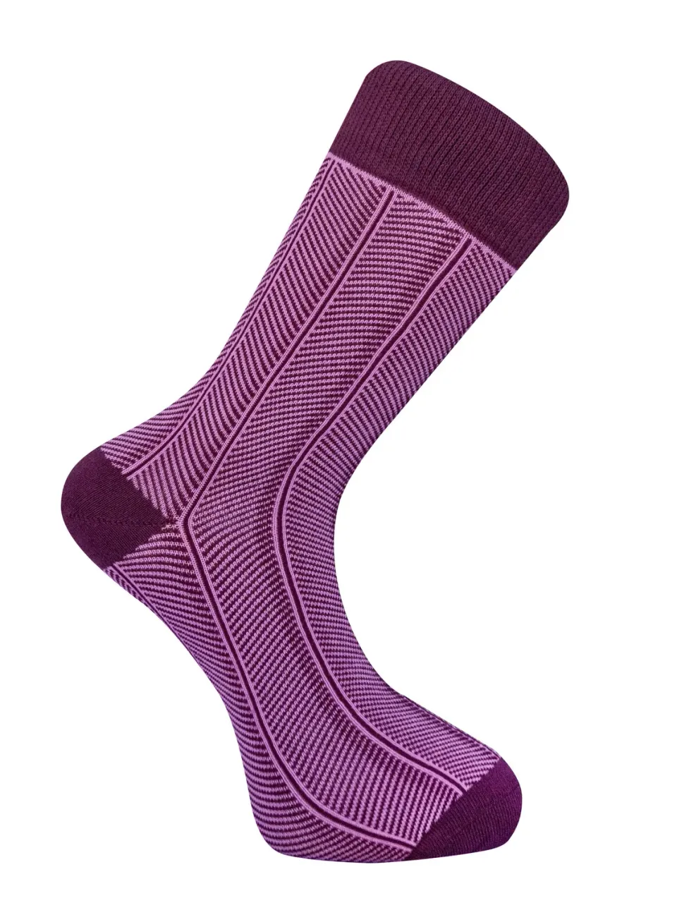 KOMODO HERRINGBONE Socken Berry Bio-Baumwolle GOTS