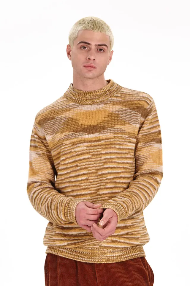 Komodo Teruma Pullover Sand Lammwolle Handstrick