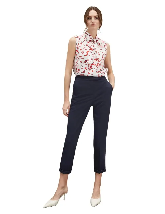 Motivi Spring Summer 24 Regular-Hose Aufschlag Stretch