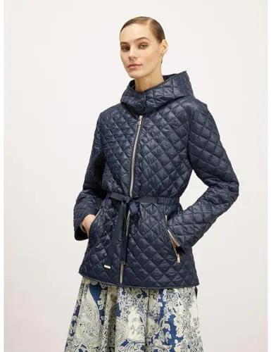 Motivi Midi-Daunenjacke Steppjacke mit Gürtel