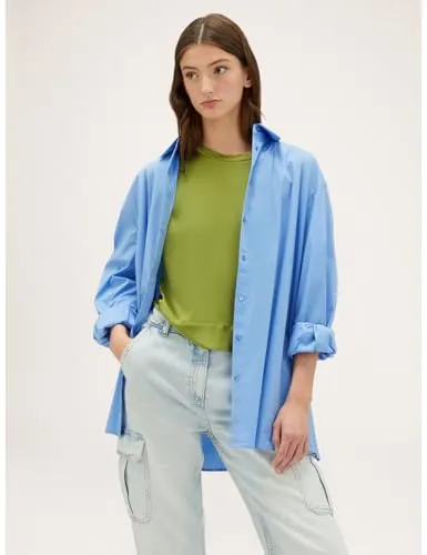 Motivi Oversize-Hemdbluse Popeline Baumwolle