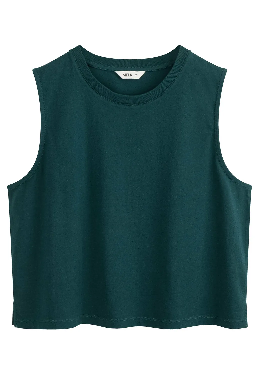 MELA Rushi Cropped Tanktop Bio-Baumwolle blau