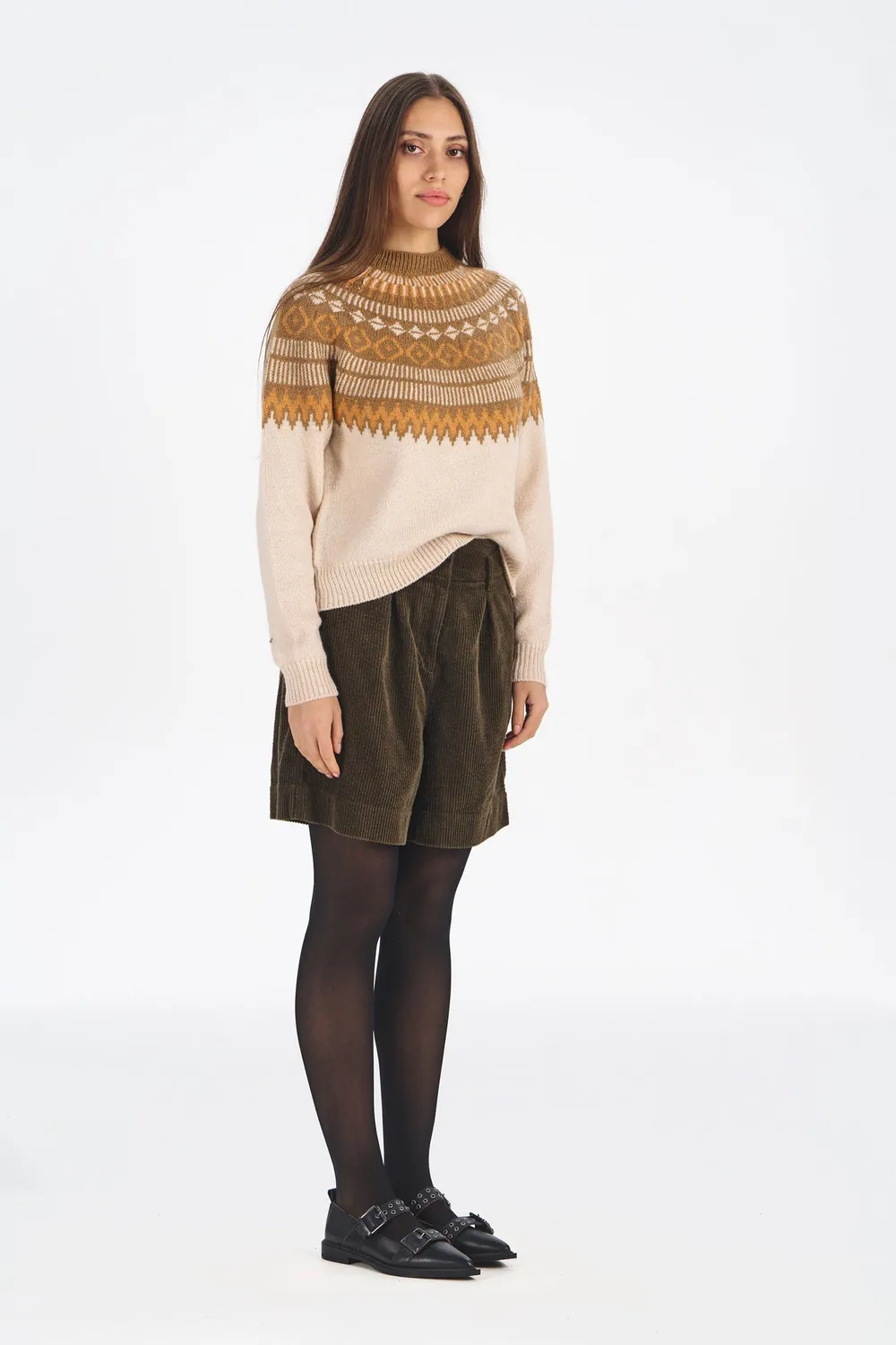 KOMODO LIMA Cord Shorts Khaki Bio-Baumwolle