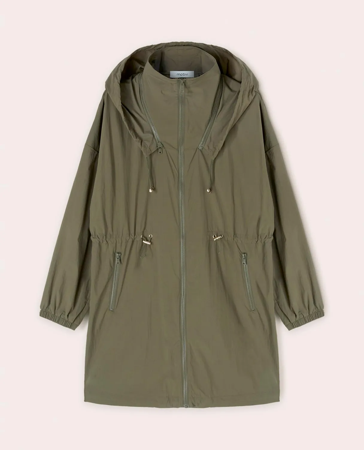 Motivi Parka Nylon abnehmbare Kapuze uni