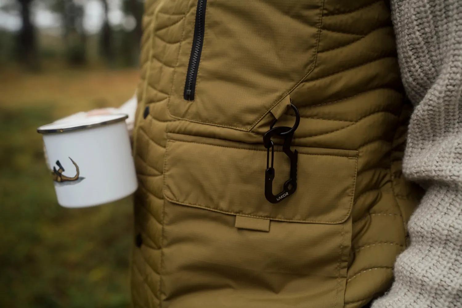 LAKOR Seaway Quilted Weste Grün Recycling