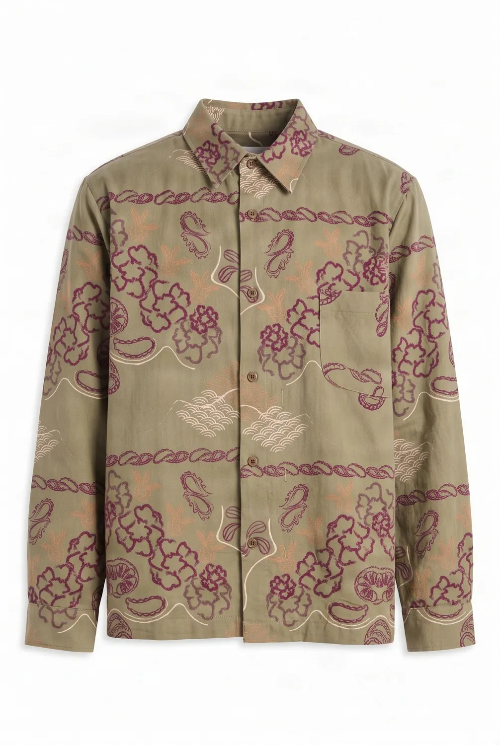 Komodo Bandana Hemd Khaki aus Bio-Baumwolle