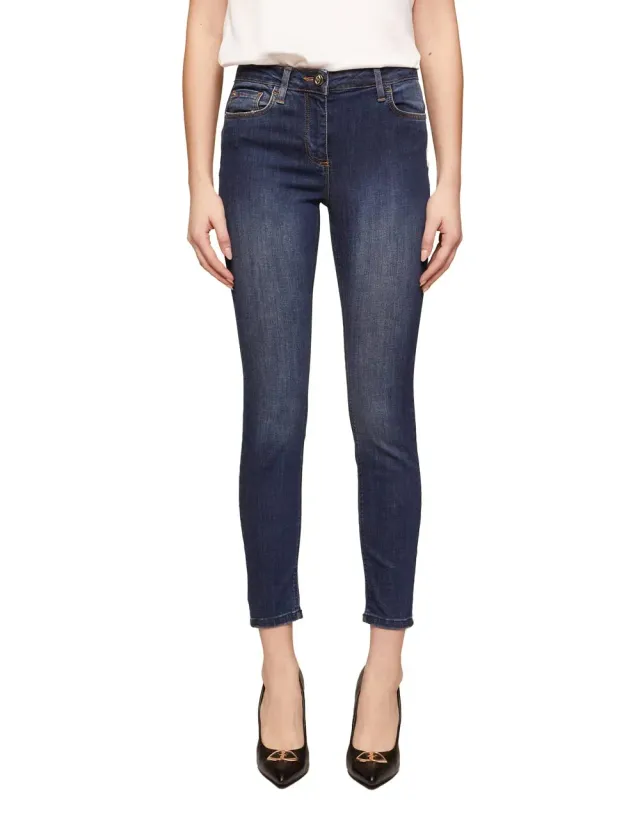 motivi Gisele Skinny-Jeans dunkelblau Push-up
