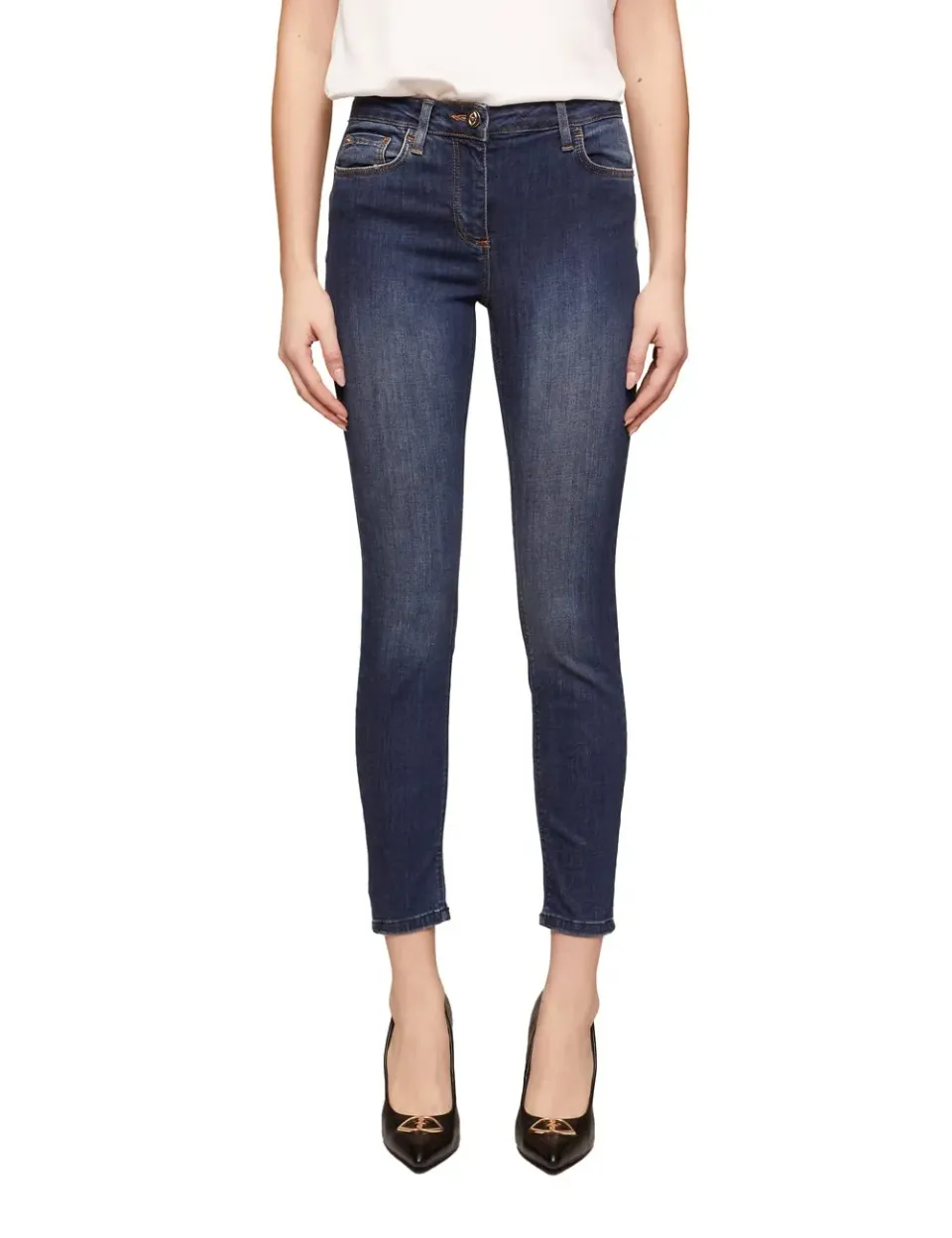 motivi Gisele Skinny-Jeans dunkelblau Push-up