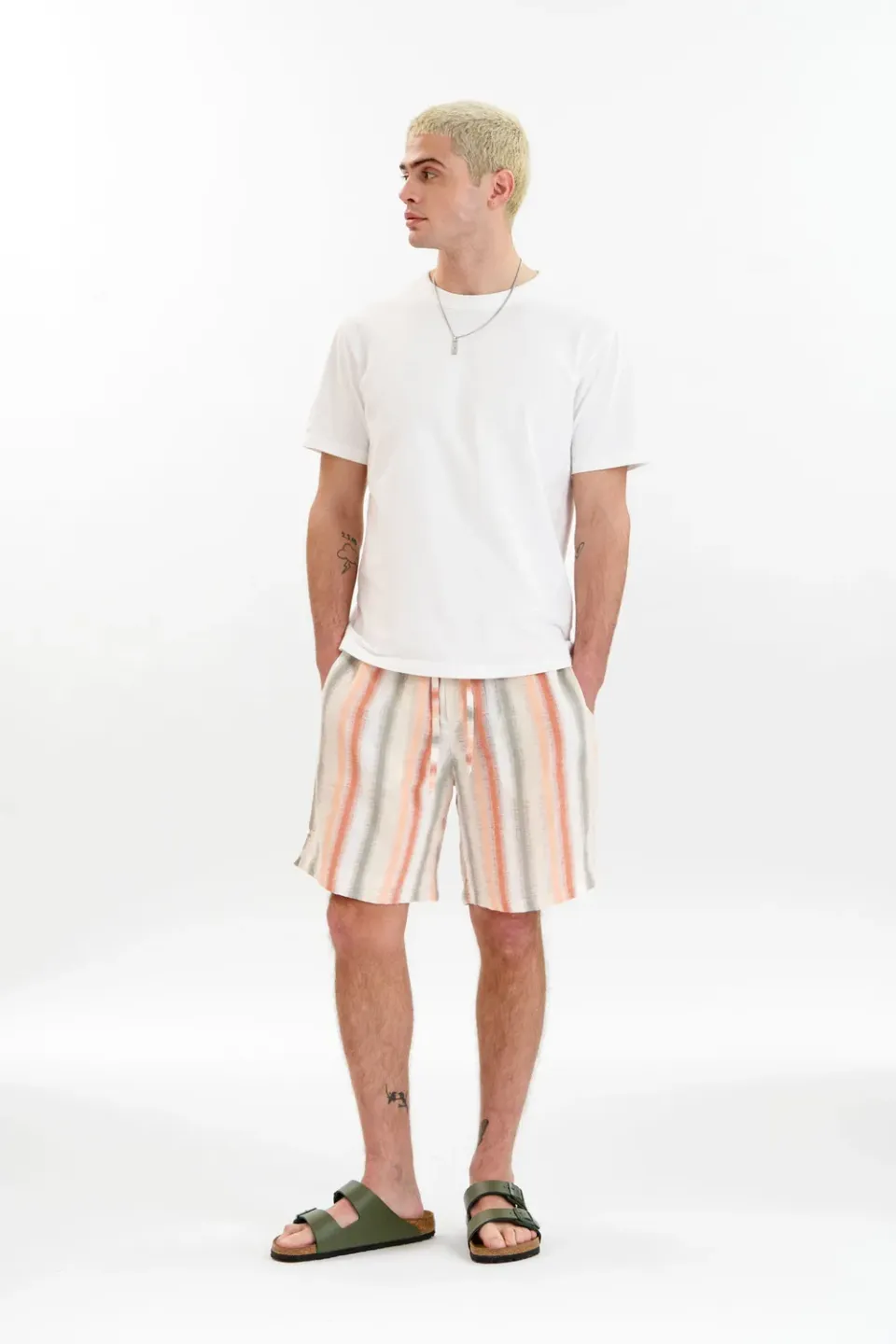 KOMODO TOM Shorts Streifen Bio-Baumwolle Herren