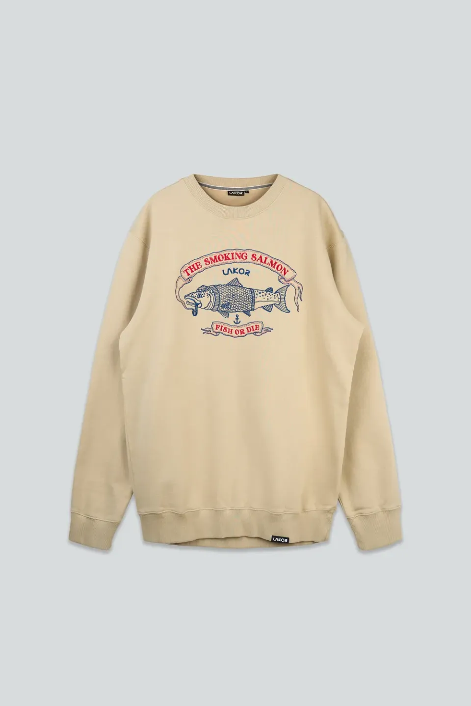 LAKOR The Smoking Salmon Crewneck Sweatshirt White Pepper