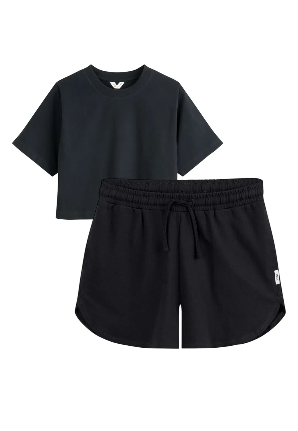 MELA JOSHNA SUNYATA Shirt Shorts Set Bio-Baumwolle