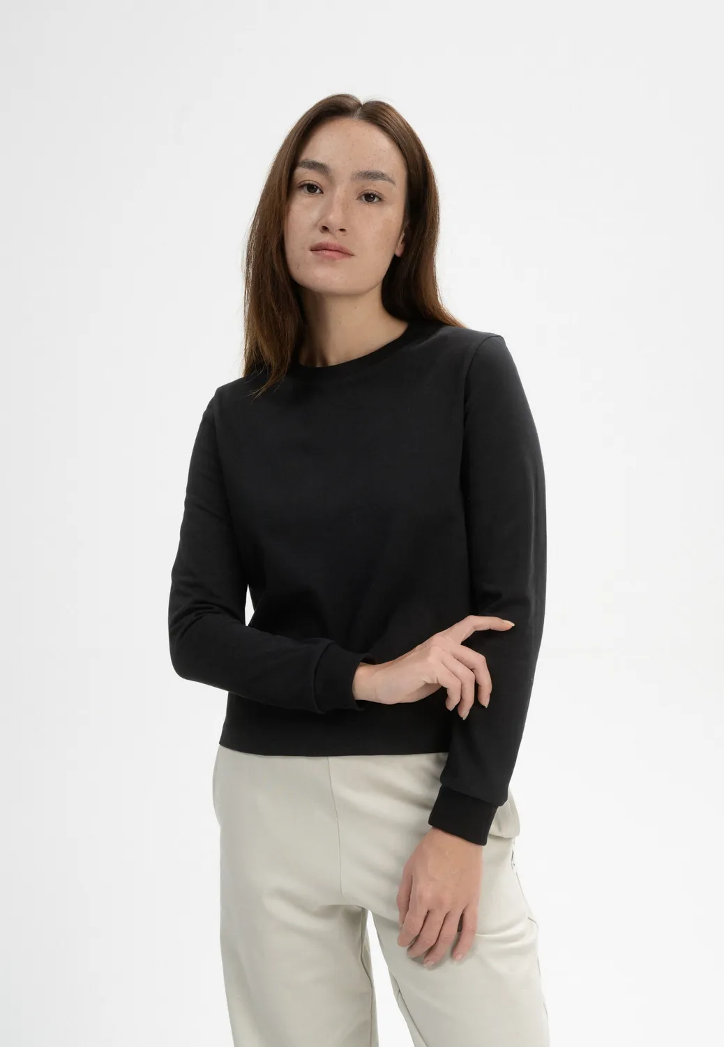 MELA AASTHA Langarmshirt tiefsee aus Bio-Baumwolle