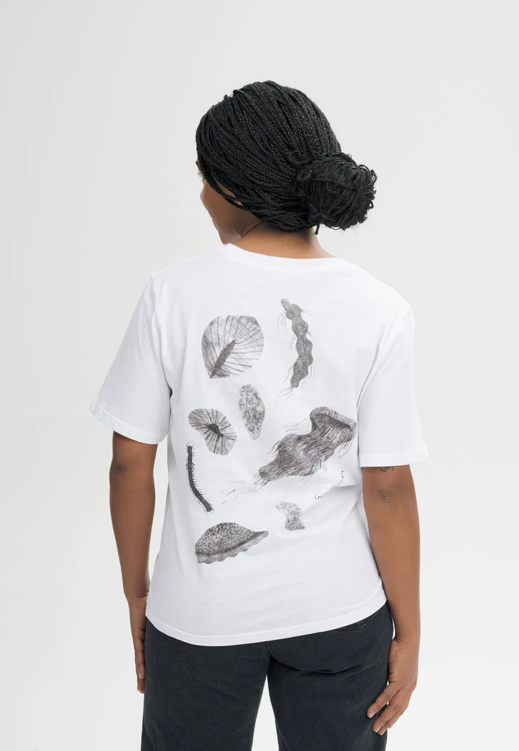 MELA Tanika T-Shirt Cristobal weiß forest Bio-Baumwolle
