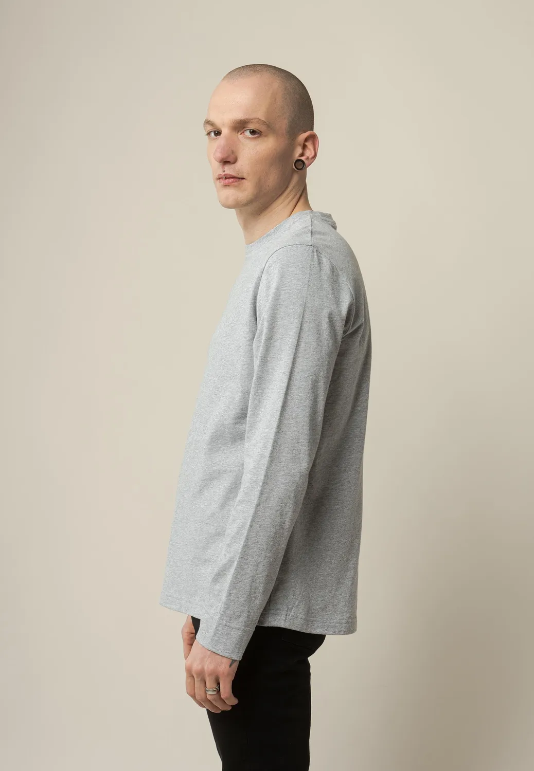 MELA JERIN Langarmshirt schwarz Gr. M Bio-Baumwolle