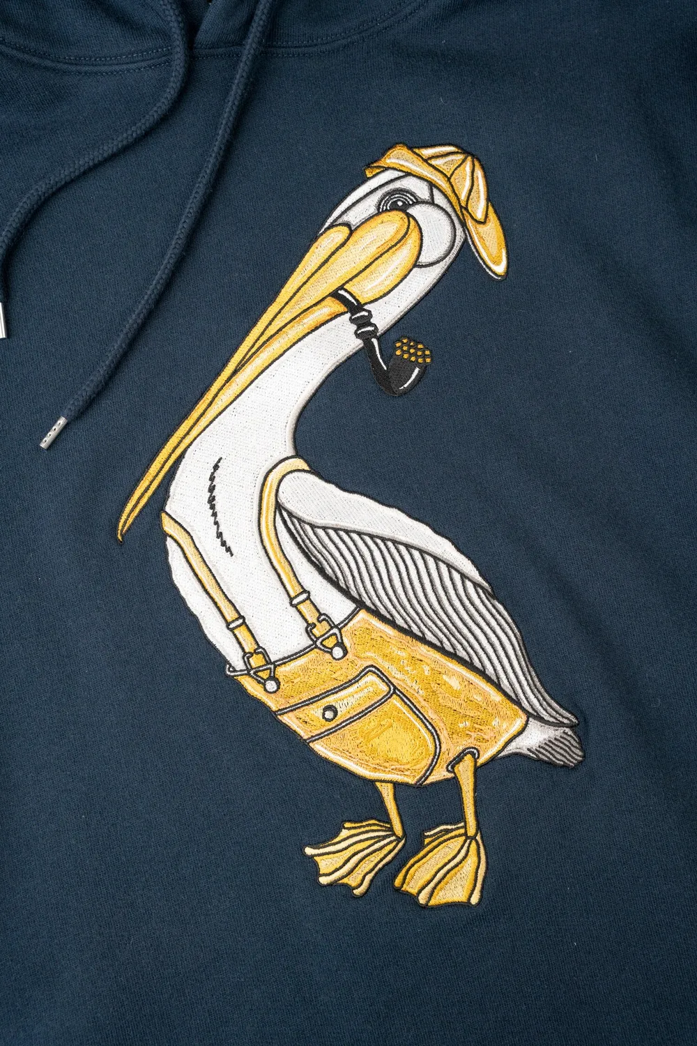 LAKOR Pier Pelican Hoodie Blau Bio-Baumwolle