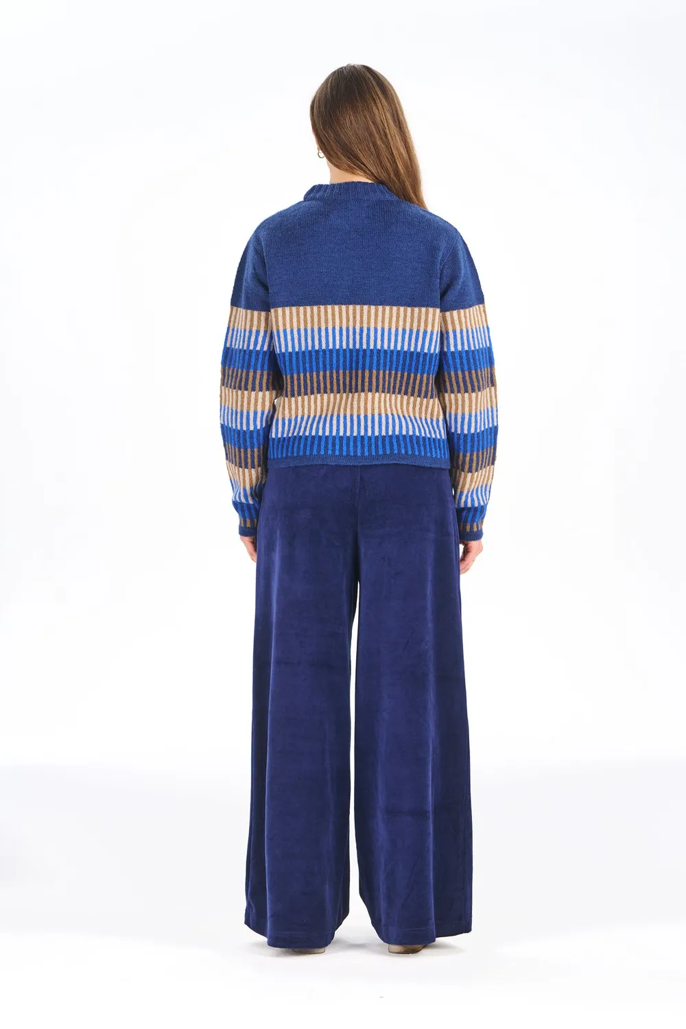 KOMODO CHLOE Pullover Navy Lammwolle