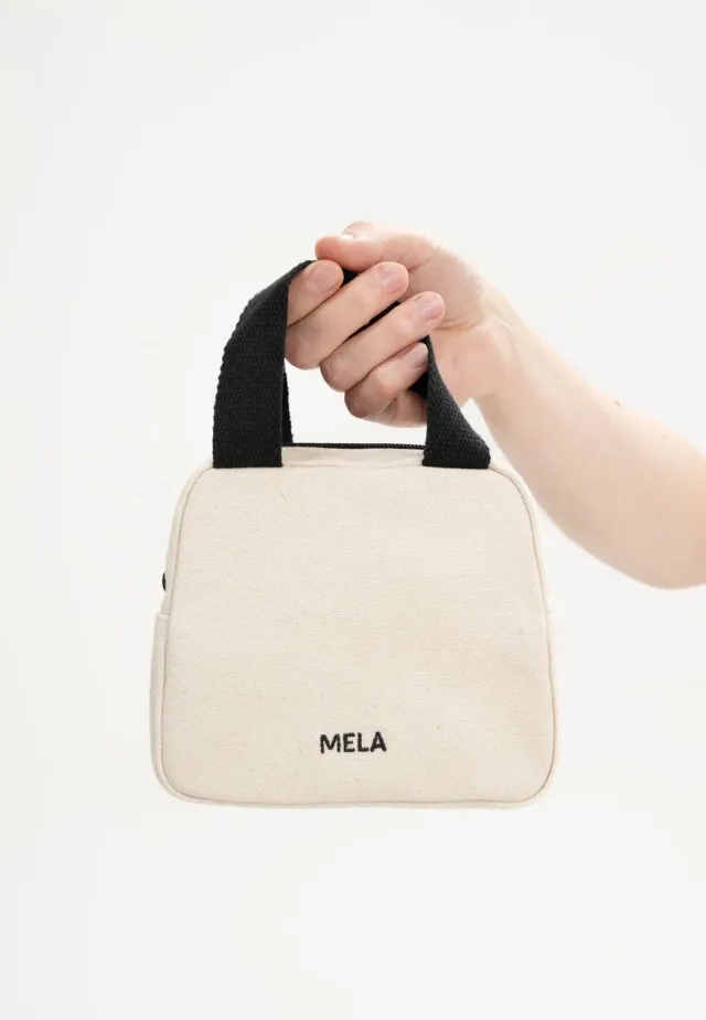 MELA SHAILA Organizer Tasche klein green grid Baumwolle
