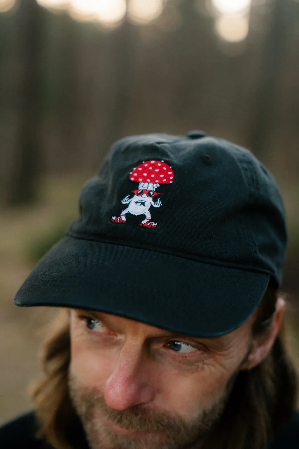 LAKOR Toxic Mushroom Baseball Cap Schwarz Bio-Baumwolle Onesize