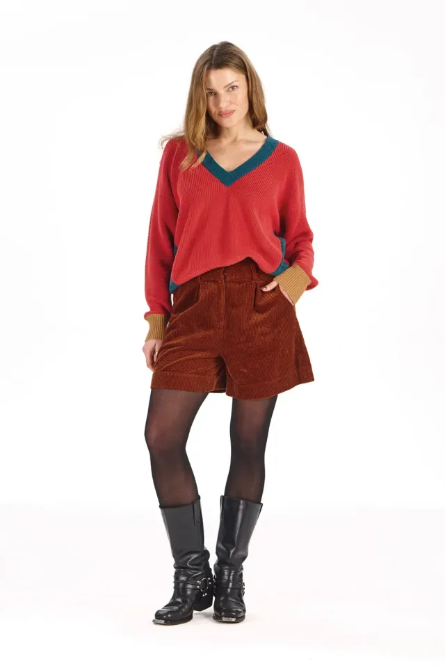 Komodo Lima Cordshorts Bio-Baumwolle Kastanie