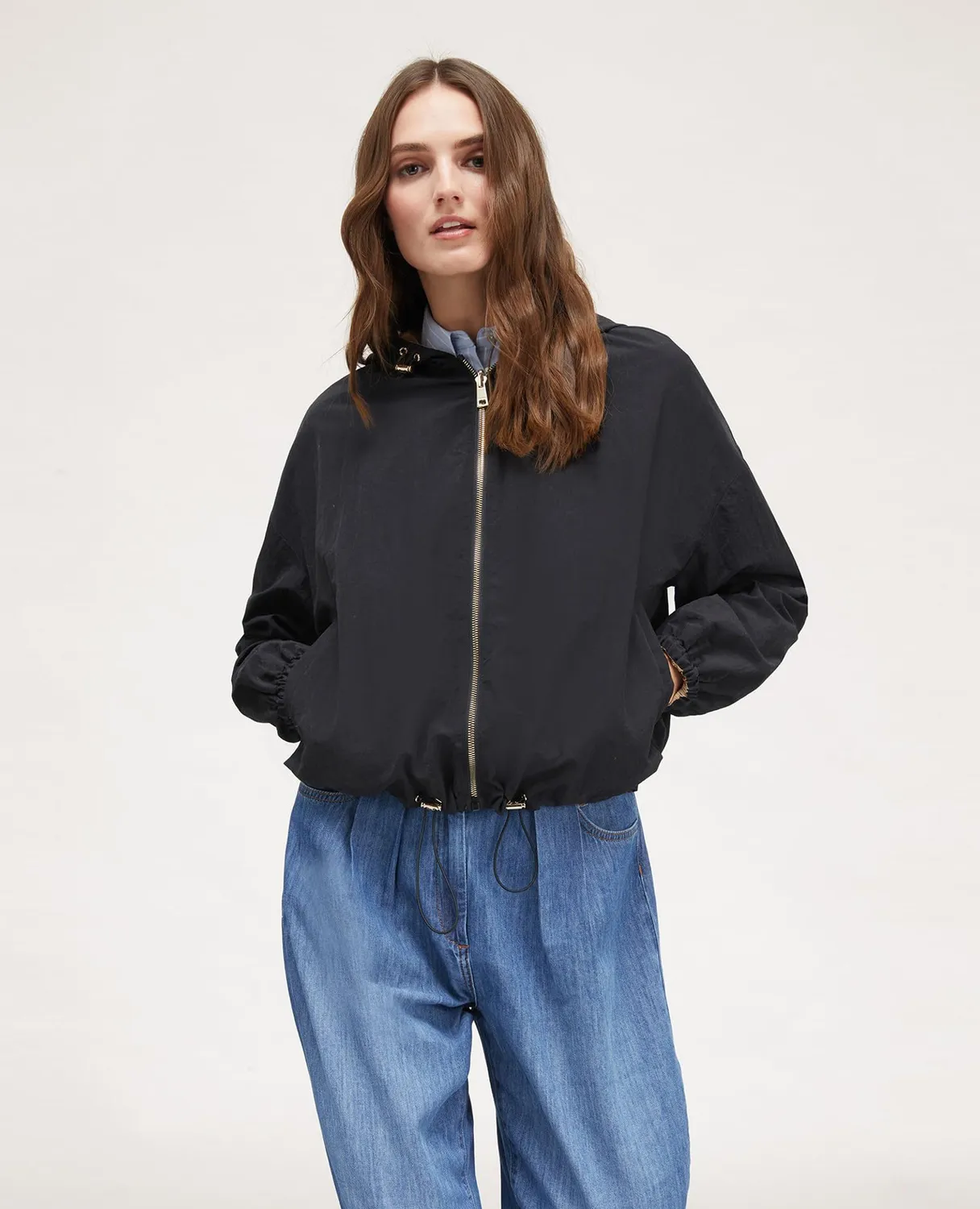 Motivi Kurze Nylonjacke beidseitig Jacke Wendejacke