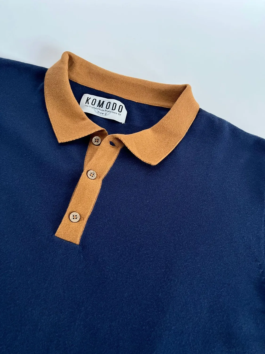 Komodo Frank Strick-Polo Navy Bio-Baumwolle Herren