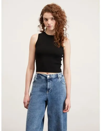 Motivi Spring Summer 24 Top Rippenstrick Rundhals ärmellos